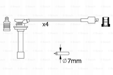 BOSCH PŘÍVOD ZAPALOVACÍ B810 - SUZUKI VI