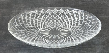 СТЕКЛЯННАЯ ТАРЕЛКА ретро прозрачная диам. 25 см