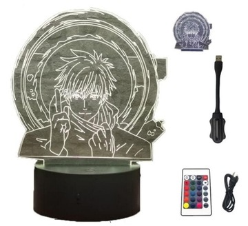 Lampka nocna LED 3D ANIME NARUTO hologram MINI USB 2xpanele