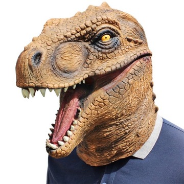 GŁOWA DINOZAURA MASKA T-REX LATEKSOWA HALLOWEEN