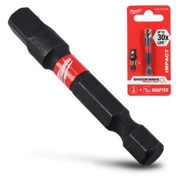 Adapter WKRĘTARKI 1/4x1/4 HEX KLUCZ UDAROWY Uchwyt PRZEDŁUŻKA PRZEJŚCIÓWKA