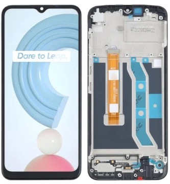 Oryginalny wyświetlacz LCD Realme C21Y C25Y RMX3261 RMX3263 Ramka czarna
