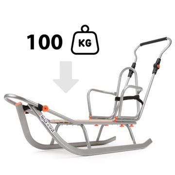 ДЕТСКИЕ САНКИ с толкачом, спинкой и капюшоном ТЕПЛЫЙ спальник-ягненок 510x