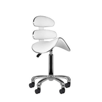 TABORET KOSMETYCZNY ROLL SPEED AM-880 BIAŁY