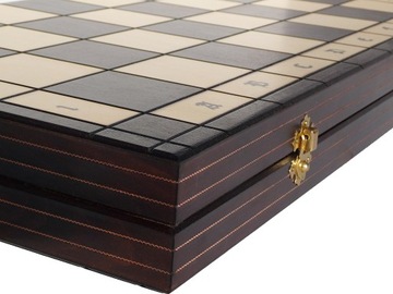 БОЛЬШИЕ СТАРЫЕ ПОЛЬСКИЕ ШАХМАТЫ (58x58см) Резные Деревянные