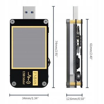 USB-тестер FNB48 PD Trigger QC4 PD3.0 2,0 PPS
