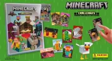3 ПАКЕТИКА С КАРТОЧКАМИ MINECRAFT CHALLENGES 24 КАРТОЧКИ ИЗ АЛЬБОМА PANINI