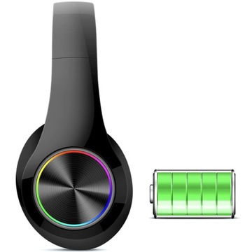 БЕСПРОВОДНЫЕ НАУШНИКИ BLUETOOTH СВЕТОДИОДНЫЙ МИКРОФОН RGB