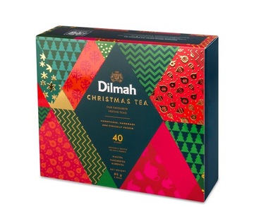 Рождественский чайный сервиз DILMAH Tea Gift Box 4х10 конвертов
