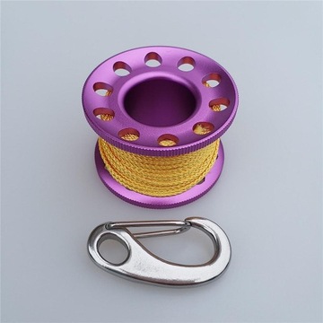 Алюминиевая шпуля для дайвинга с надетой шпулей