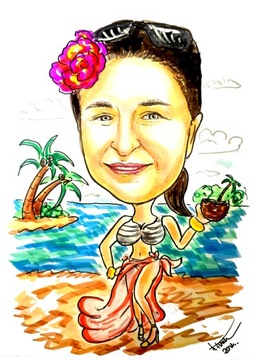 Карикатура с фото a3 - 1 человек против страданий для бесплатной годовщины свадьбы