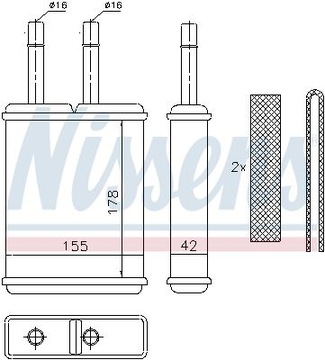 NISSENS 71957 NÁHRADA TEPLÁ TOPENÍ INTERIÉR