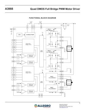 A3988 - КОНТРОЛЛЕР ШАГОВОГО ДВИГАТЕЛЯ 36В/1,2А