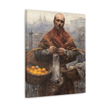 Obraz na płótnie 80x60 cm TESTOVIRON POMARAŃCZOWY KRÓL KLEJNOT NILU