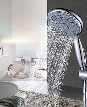 SŁUCHAWKA PRYSZNICOWA 5-FUNKCYJNA start-stop DUŻA