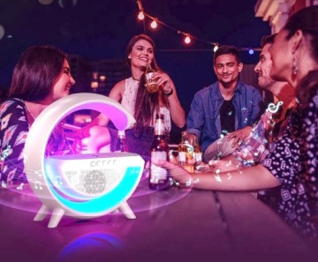 Светодиодная лампа Bluetooth-динамик Зарядное устройство ЛАМПА Индукционная радиостанция QI ПОДАРОК