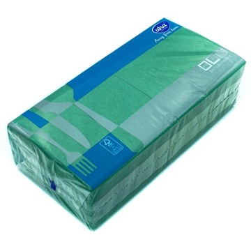 Serwetki składane 33x33 zielone 250szt 2 warstwy