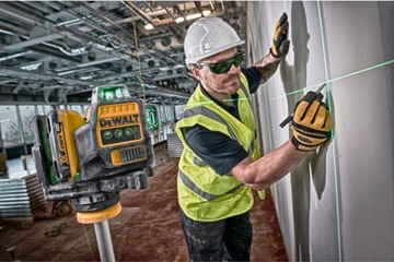 Зеленый лазер с перекрестной линией 3x360° 2Ah DEWALT DCE089D1G + шест GT-320 + штатив