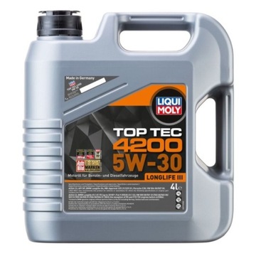 LIQUI MOLY LIQUI MOLY OIL 5W30 4L TOP TEC 4200 C2/C3 / SN/CF / 504.00 507.
