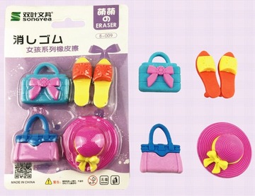 Ластики для стирания школьных БАРБИ набор ластиков GIRLS для девочек