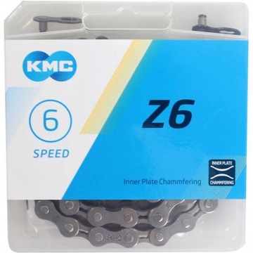 Łańcuch rowerowy KMC Z6 6/ (7,6 - 7,8 mm) BOX GREY