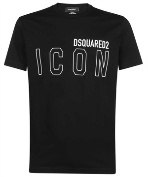 DSQUARED2 markowy męski t-shirt ICON NERO -45% XXL