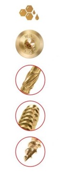 WKRĘTY CIESIELSKIE DO DREWNA TALERZOWE TORX 8x80