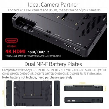 7-дюймовый монитор предварительного просмотра Feelworld LUT7