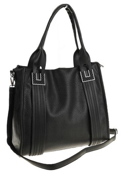 Maria C. Torebka Damska czarna skóra ekologiczna MC634 black