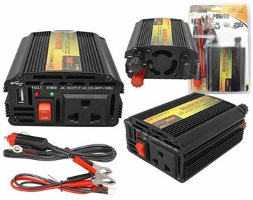 PRZETWORNICA NAPIĘCIA Z 24V / 230V SAMOCHODOWA TIR