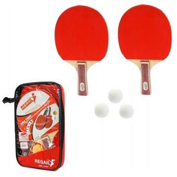 2 PALETKI DO TENISA STOŁOWEGO PING PONG pokrowiec + 3 PIŁECZKI