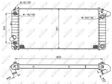 NRF 50208 CHLADIČ SYSTÉM CHLAZENÍ MOTORU