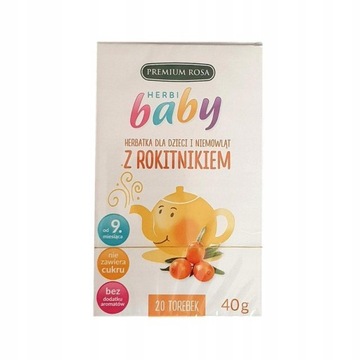 PREMIUM ROSA Herbi Baby herbata z rokitnikiem dla dzieci 20 torebek