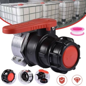 PRZYŁĄCZE DO ZBIORNIKA 75MM NA WODĘ DESZCZOWĄ IBC, IBC ADAPTER ZAWÓR KULOWY