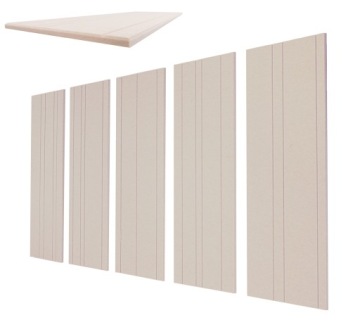 Sada akustických plstěných panelů Nezapalovatelné na zeď gr.1,2cm Béžové atesty