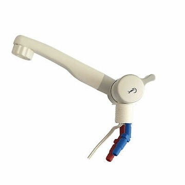 Смеситель Comet London с изливом для горячей и холодной воды 27 мм Белый