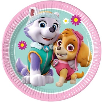 Talerzyki Papierowe Paw Psi Patrol Skye na Urodziny - 20 cm, 8 sztuk