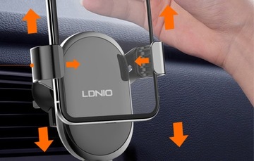 LDNIO UCHWYT DO SAMOCHODU NA TELEFON GRAWITACYJNY NA KRATKĘ NAWIEWU