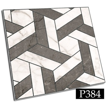 BIAŁO SZARE kafelki PCV 20x20 Z WINYLU WZÓR 3D