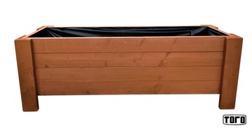 Donica doniczka drewniana + wkład 76cm BRĄZ TORO