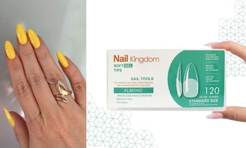 Миндальные кончики для расширения ногтей в кассете 120 шт.