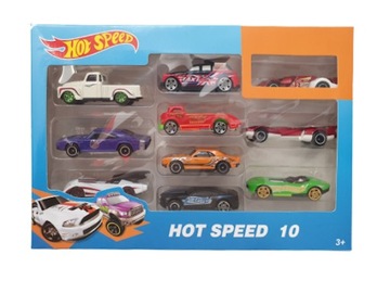 10 x AUTKO ZESTAW PREZENT HOT WYŚCIGI SAMOCHODY
