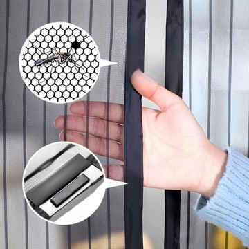 MOSKITIERA NA DRZWI BALKONOWE SIATKA MAGNETYCZNA NA MUCHY KOMARY 100x210