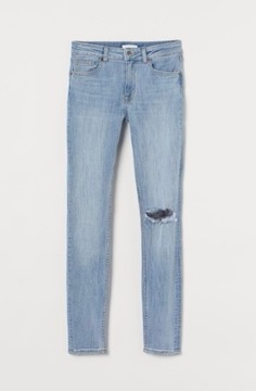 H&M Skinny Regular Jeans Jeansy Spodnie damskie z dziurą na kolanie 42 XL