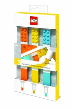 Zakreślacze LEGO 51685 (Pomarańczowy, żółty, niebi