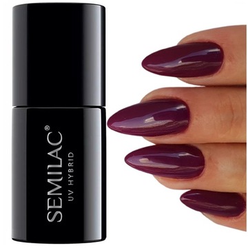 SEMILAC 083 Burgund Wine UV LED Lakier Hybrydowy 7ml