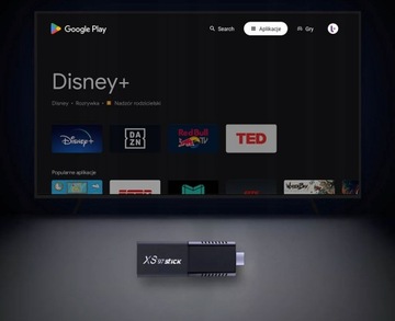 МУЛЬТИМЕДИЙНЫЙ ПЛЕЕР SMART STICK ANDROID TV 4K МЕНЮ PL WIFI