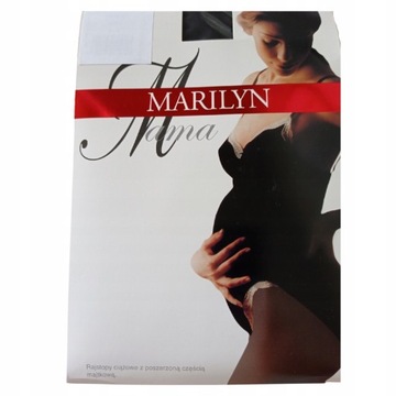 Rajstopy Ciążowe Relaksujące Nieuciskające Marilyn MAMA 20 DEN Czarne 4