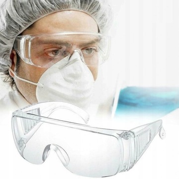 ЗАЩИТНЫЕ ОЧКИ ПОЛИКАРБОНАТНЫЕ ПРОЗРАЧНЫЕ ОЧКИ OHS, ANTI-SPLAY, Класс 1