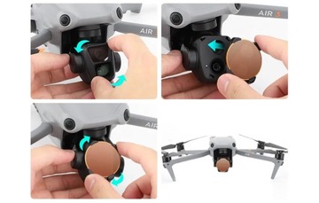 Набор из 4 серых фильтров с CPL для DJI AIR 3 ND4/PL ND8/PL ND16/PL ND32/PL